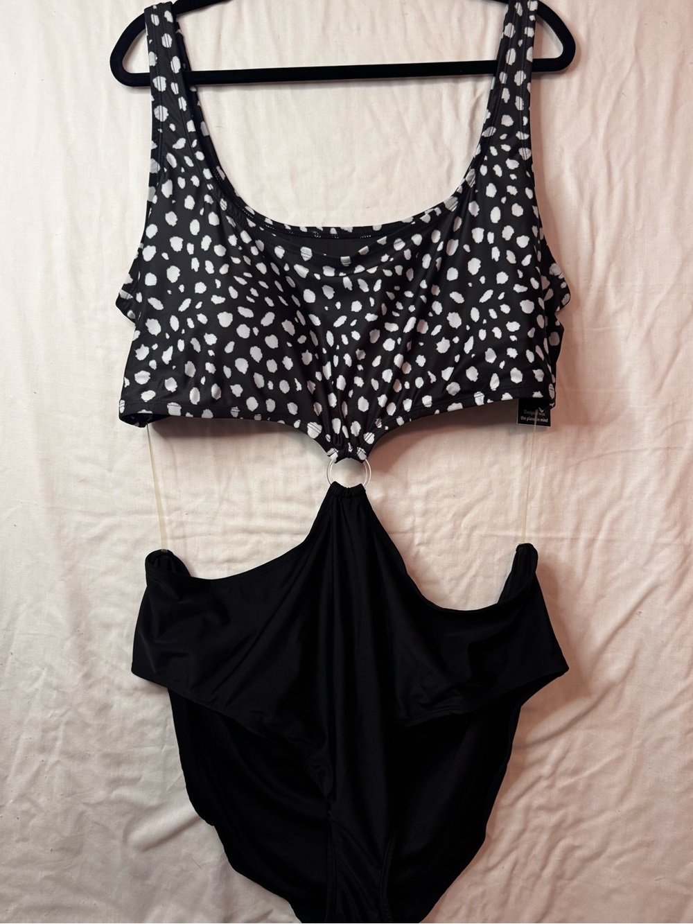 NOBO Black & White Cutout One-Piece Top